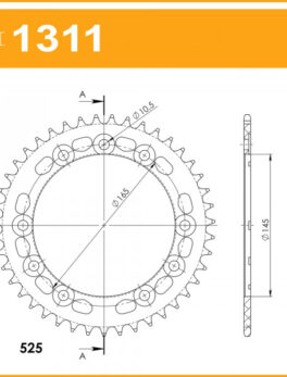 Sprocket Rear 2038-44 JTR1311 AFAM 10409