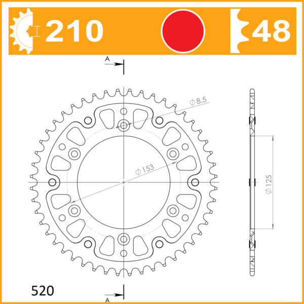 SuperSprox Rear Stealth RST-210-48-RED - Image 2