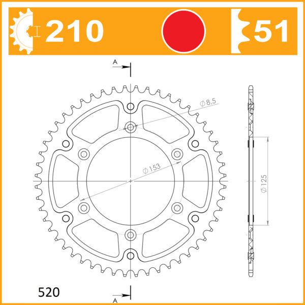 SuperSprox Rear Stealth RST-210-51-RED - Image 2