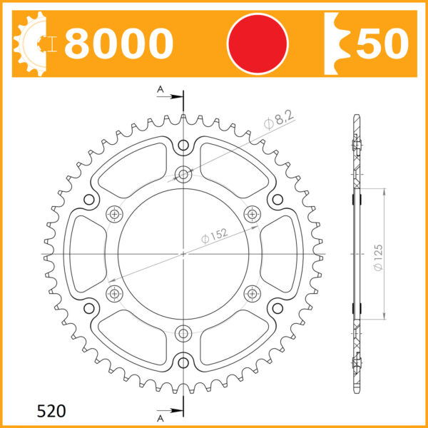 SuperSprox Rear Stealth RST-800050-RED - Image 2