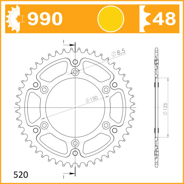 SuperSprox Rear Stealth RST-990-48-GLD - Image 2