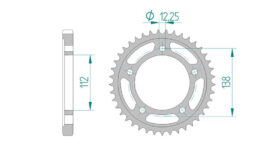 Sprocket Rear CHT302-41ED Alloy RK-B6834-41 JTR302 Afam 10508