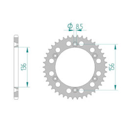 Sprocket Rear JTR 1509-47 AFAM 15206N