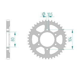Sprocket Rear CHT2031-40ED Alloy RK-B5082-40 JTR1489 Afam 16610 NOTE *525 pitch*
