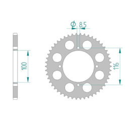 Sprocket Rear 2065-50 AFAM 17104 Alloy JTR 461-50 420 pitch