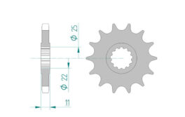 Sprocket Front JTF 584-16 AFAM 21802-16 *532 pitch*