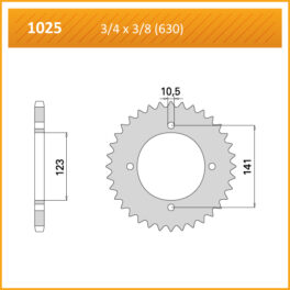 Sprocket Rear 1025-34 No JTR