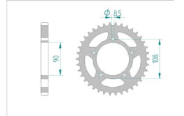Sprocket Rear JTR 1022-40 AFAM 50600
