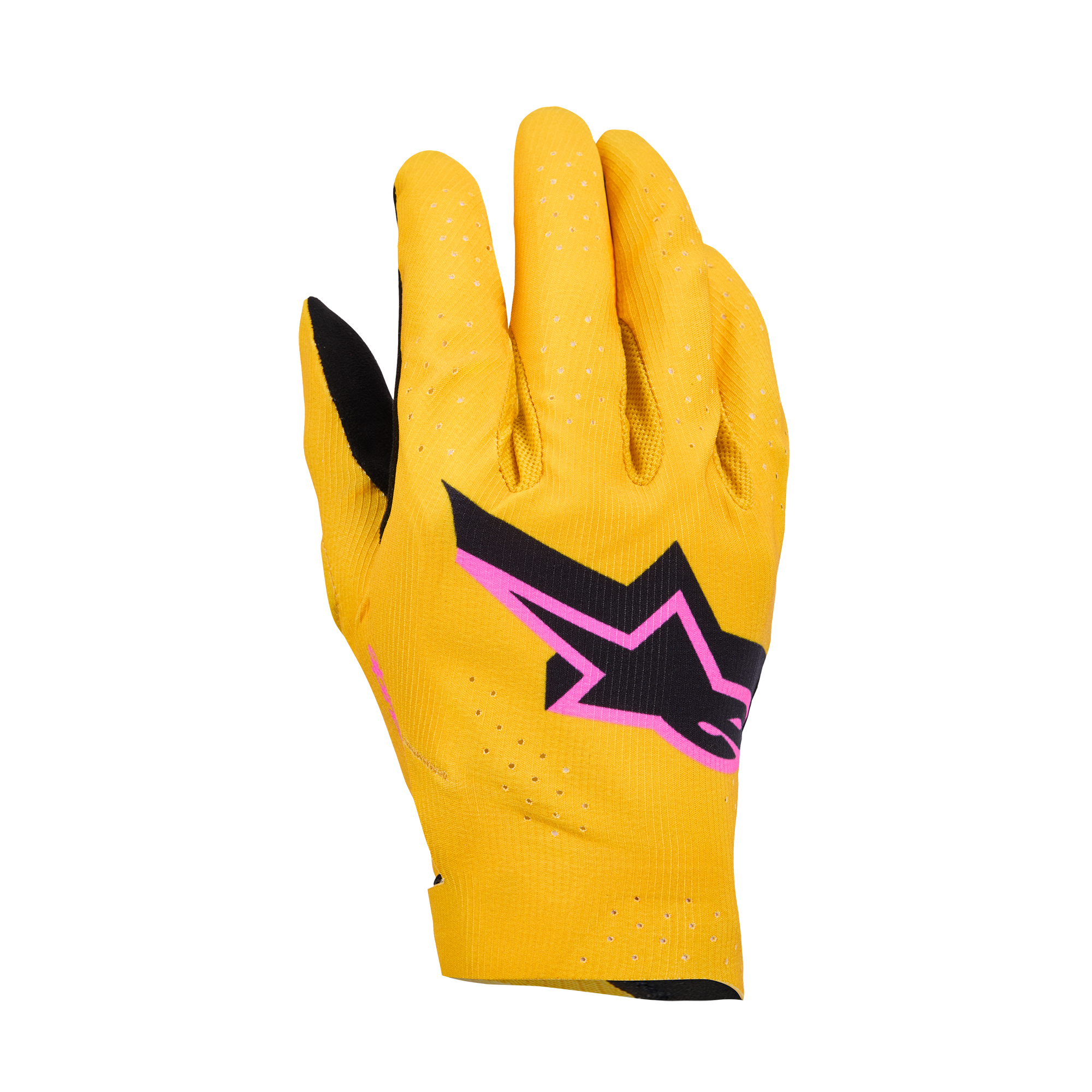 Alpinestars Supertech MX Gloves - Gold Black Fluo Pink - Size S
