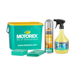 Motorex Motocare Kit In Bucket (Moto Clean / Moto Protect / Sponge & Cloth)