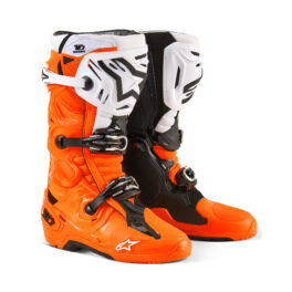 Alpinestars Tech 10 Enduro Orange Fluo Black White - US 8 / EU 42