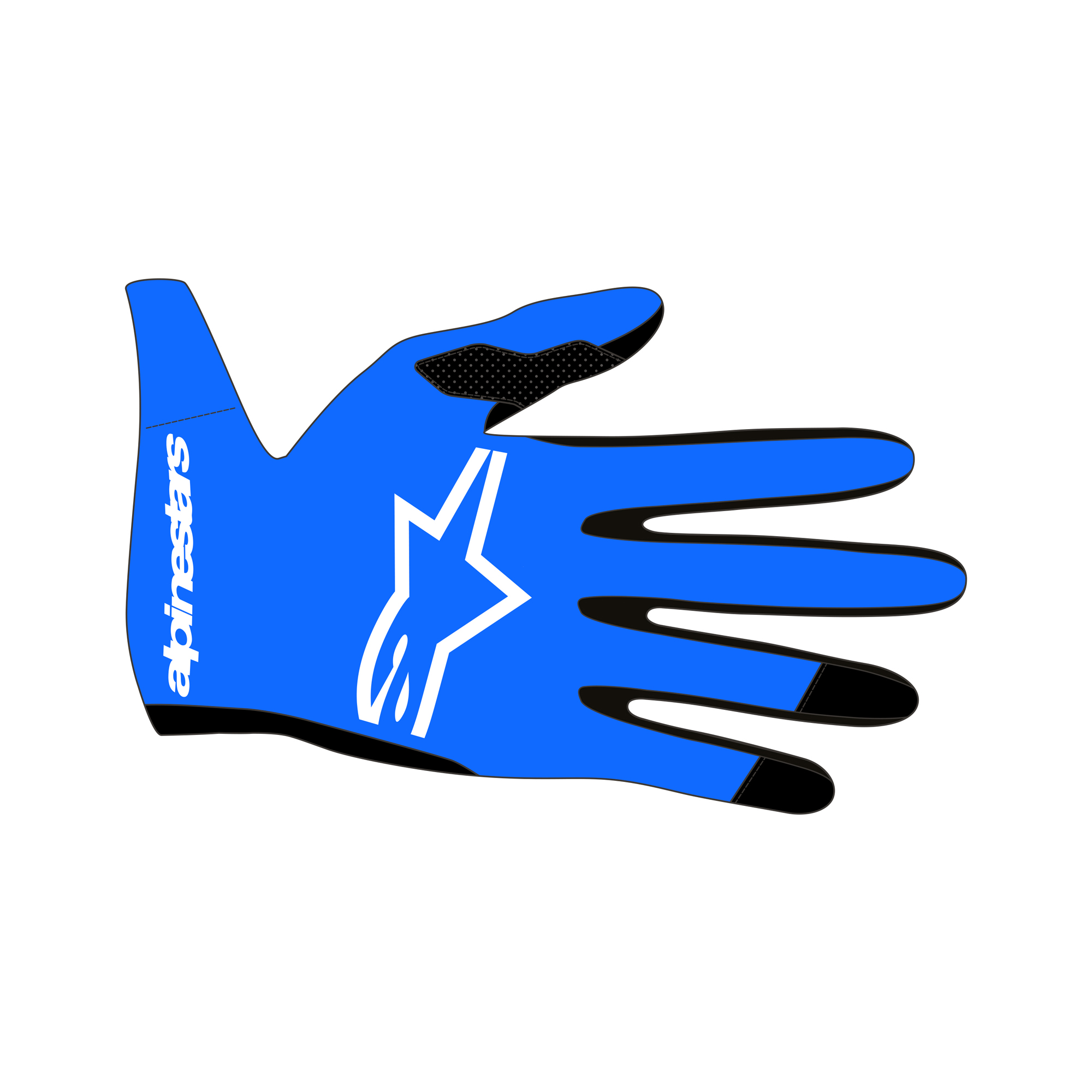 Alpinestars Youth Radar Gloves UCLA Blue White - 3XS