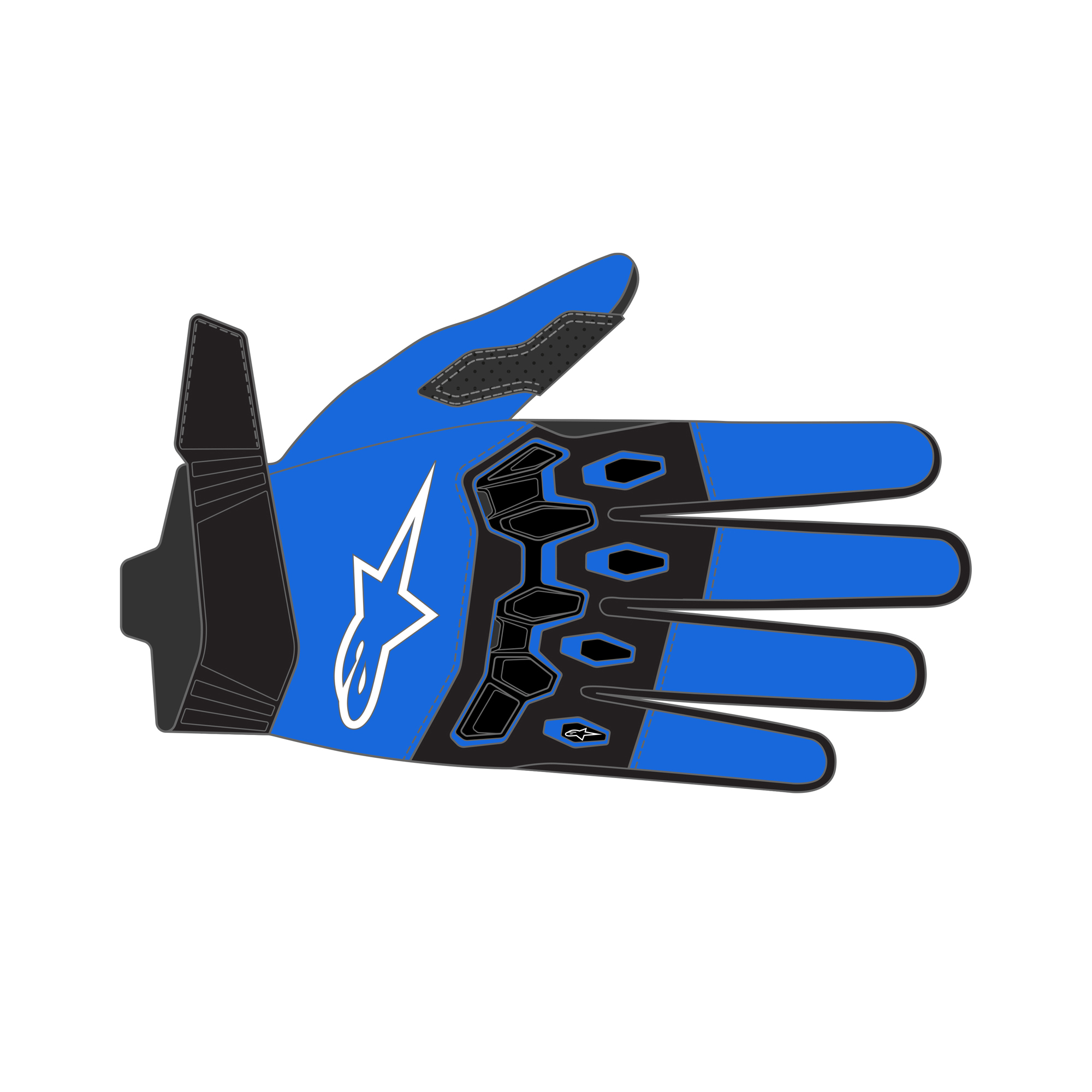 Alpinestars Full Bore V2 Gloves UCLA Blue Black - S - Image 3