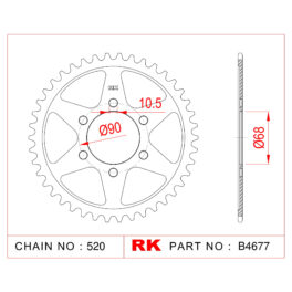 Sprocket Rear RK-B4677-36-36 JTR1224