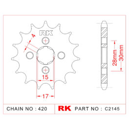 RK Front Sprocket C2145-16 (JTF253)