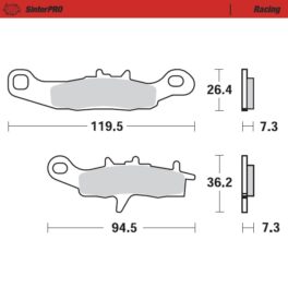 Moto-Master Racing SinterPRO Brake Pads - 93911
