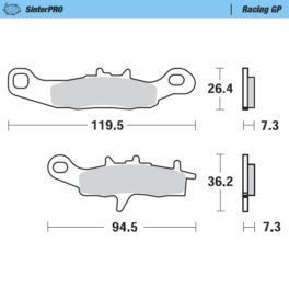 Moto-Master Racing GP SinterPRO Brake Pads - 93912