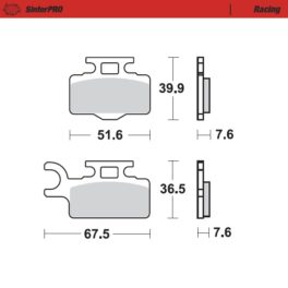 Moto-Master Racing SinterPRO Brake Pads - 94111