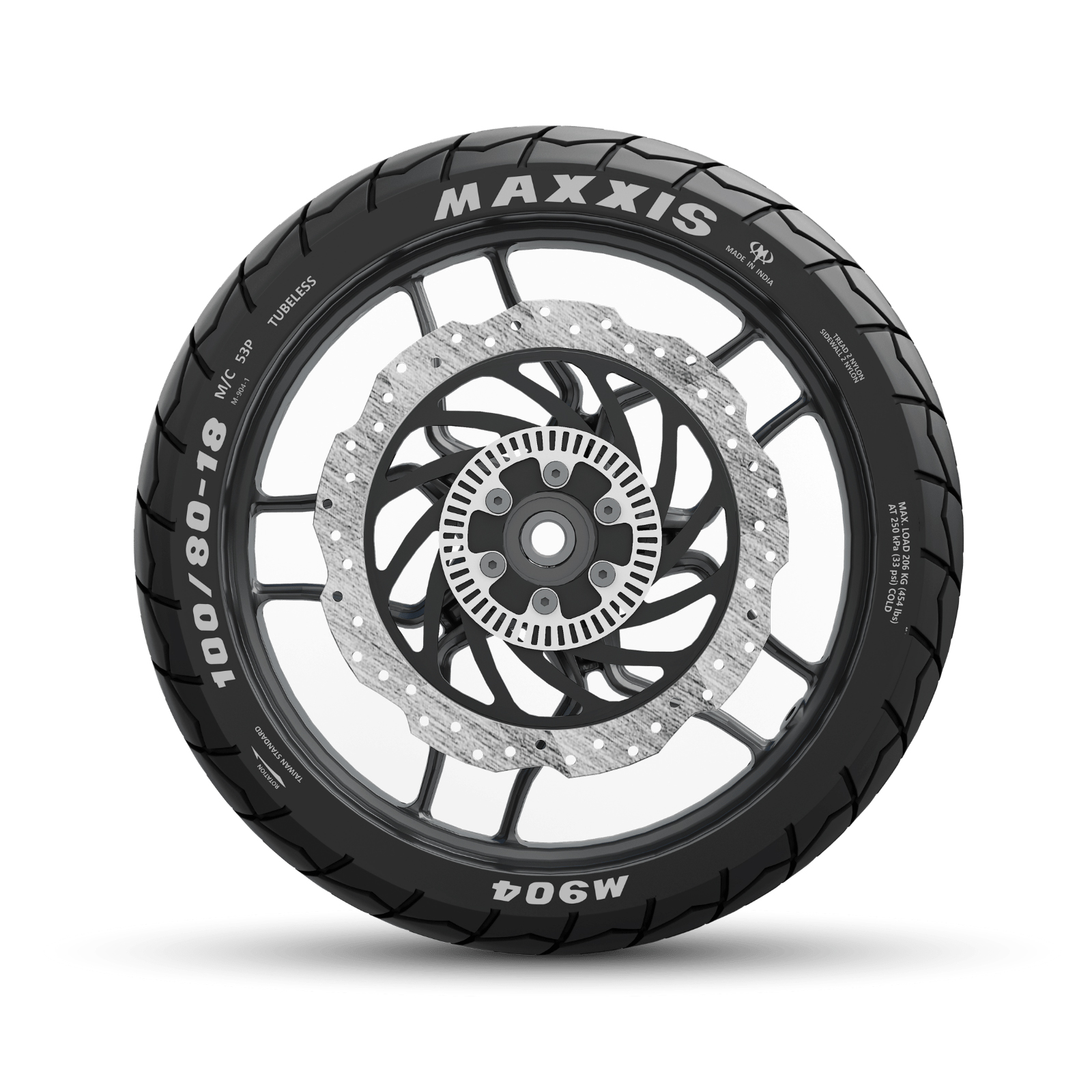 100/80-18 M904 53P TL Maxxis Street Tyre - (HONDA CB125F Rear OE) - Image 3