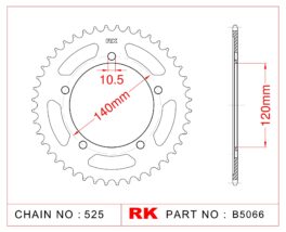 Sprocket Rear RK-B5066-45 JTR1792 Afam 14604