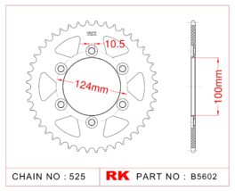 Sprocket Rear RK-B5602-39 JTR745 Afam 50609