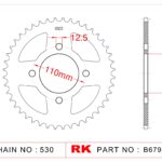 Sprocket Rear RK-B6791-48 JTR284 Afam 10603