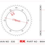 Sprocket Rear RK-B6845-42 JTR2011 Afam 86601