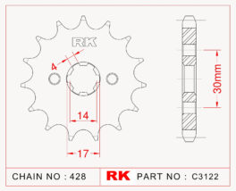 Sprocket Front RK-C3122-15 428 pitch