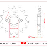 Sprocket Front RK-C6270-16 JTF338 Afam 20505