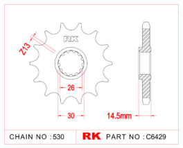 Sprocket Front RK C6429-18 JTF 1340-18