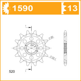 SuperSprox Front MX Grooved CST-1590-13 JTF1590 SC