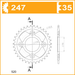 Sprocket Rear JTR 247-35 AFAM 10406
