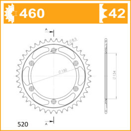 Sprocket Rear JTR 460-42 AFAM 16204
