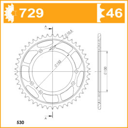 Sprocket Rear JTR 729-46 AFAM 44601