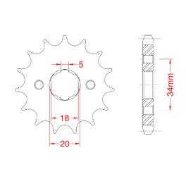 Sprocket Front RK-C3002-13 JTF264 Afam 26200 18mm spline