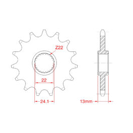 Sprocket Front RK-C4205-16 JTF1126 Afam 61500