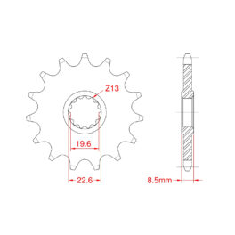 Sprocket Front RK-C4459-14 JTF1447 Afam 22310