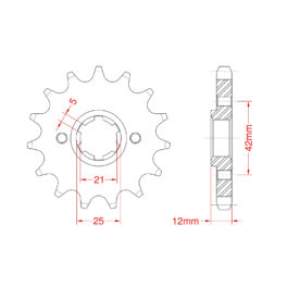 Sprocket Front RK-C6187-17 JTF571 Afam 21501