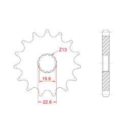 Sprocket Front RK-C6274-15 JTF435 AFAM 22403