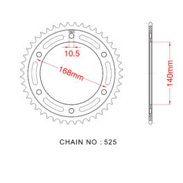 Sprocket Rear RK-B5650-42 JTR3 Afam 92635 10.5mm mount holes