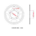 Sprocket Rear RK-B6831-46 JTR 829-46 Afam 14601 530 pitch