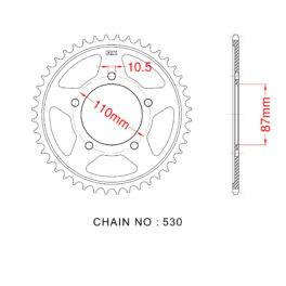 Sprocket Rear RK-B6831-46 JTR 829-46 Afam 14601 530 pitch