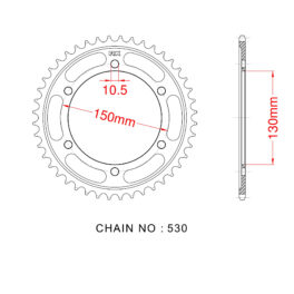 Sprocket Rear RK-B6840-38 JTR859 Afam 12801