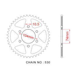 Sprocket Rear JTR 481-40 RK B6863 AFAM 16401