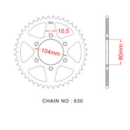 Sprocket Rear RK-B8028-41 JTR501 Afam 16601