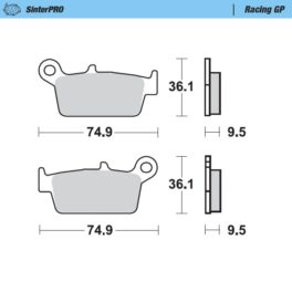 Moto-Master Racing GP SinterPRO Brake Pads - 91812