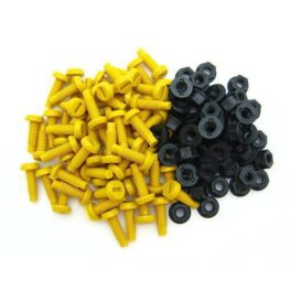 Yellow Number Plate Bolts - Per 100